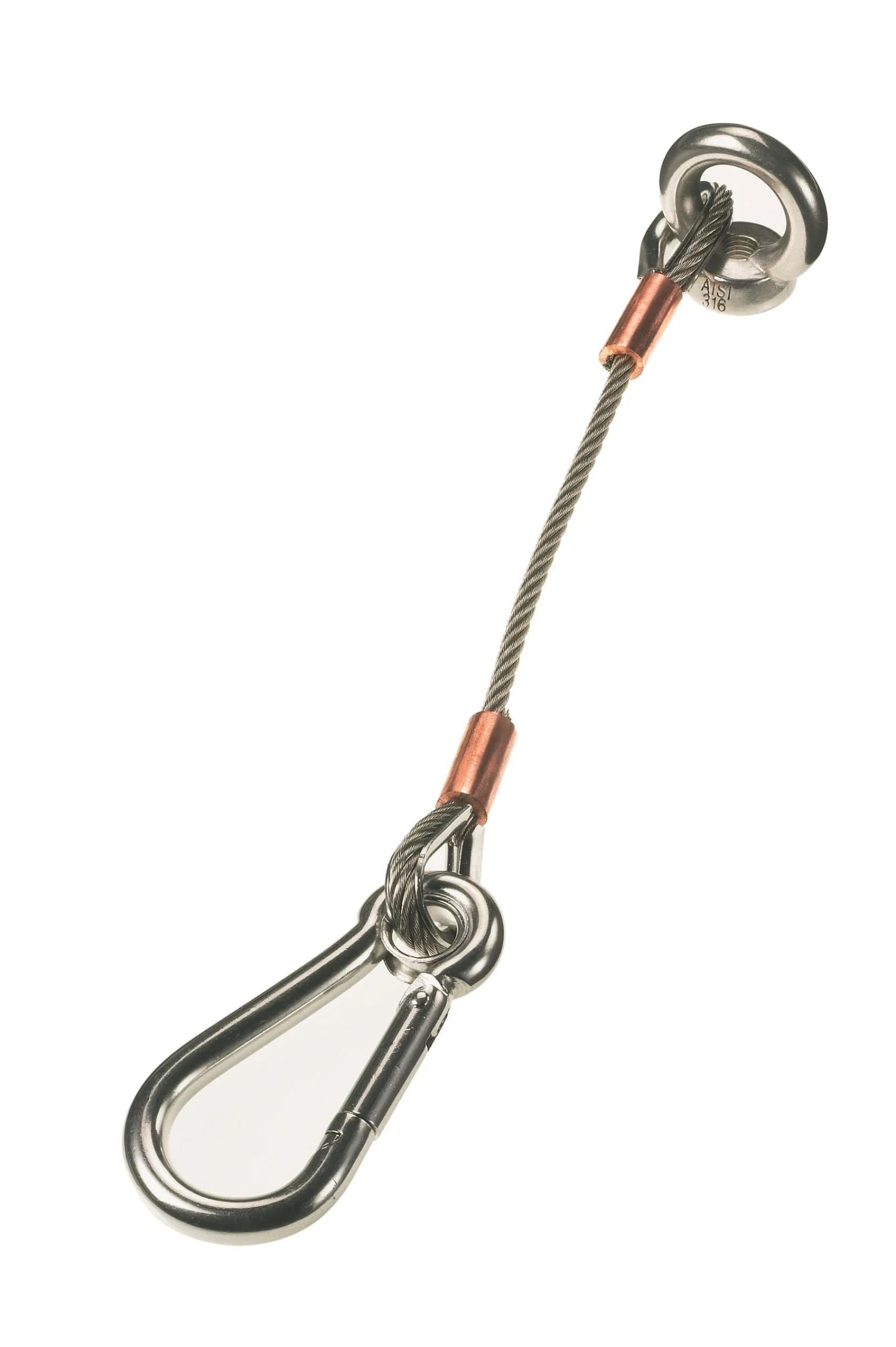 Lewmar 66840028 Anchor Strap 12 4mm Cable with 8mm Caribiner Clip