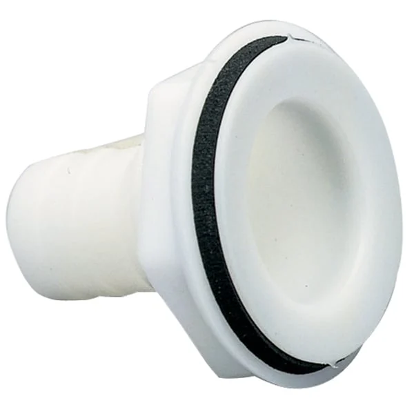 1 1/4" Straight Plastic Drain Fitting, Fits 3/4" Hose
