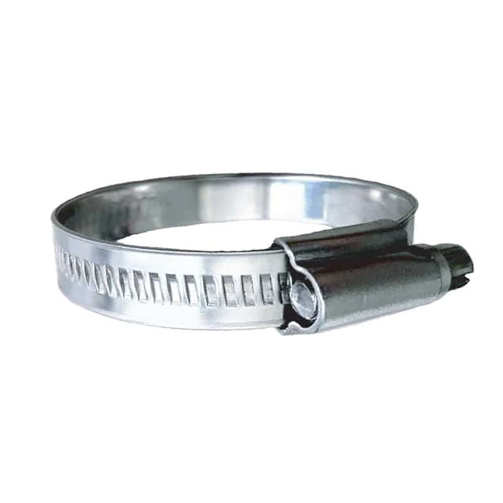 Trident Marine 316 SS Non-Perforated Worm Gear Hose Clamp - 15/32" Band Range - (7/8"– 1-1/4") Clamping Range - 10-Pack - SAE Size 12