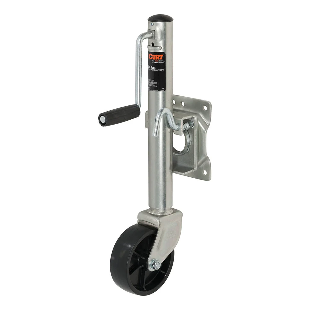 CURT Marine Jack w/6” Wheel - 1,000 lbs - Adjust Vertically 10"