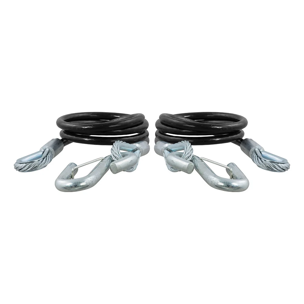 CURT 44-1/2" Safety Cables w/2 Snap Hooks - 5,000 lbs. - Vinyl Coated - 2 Pack