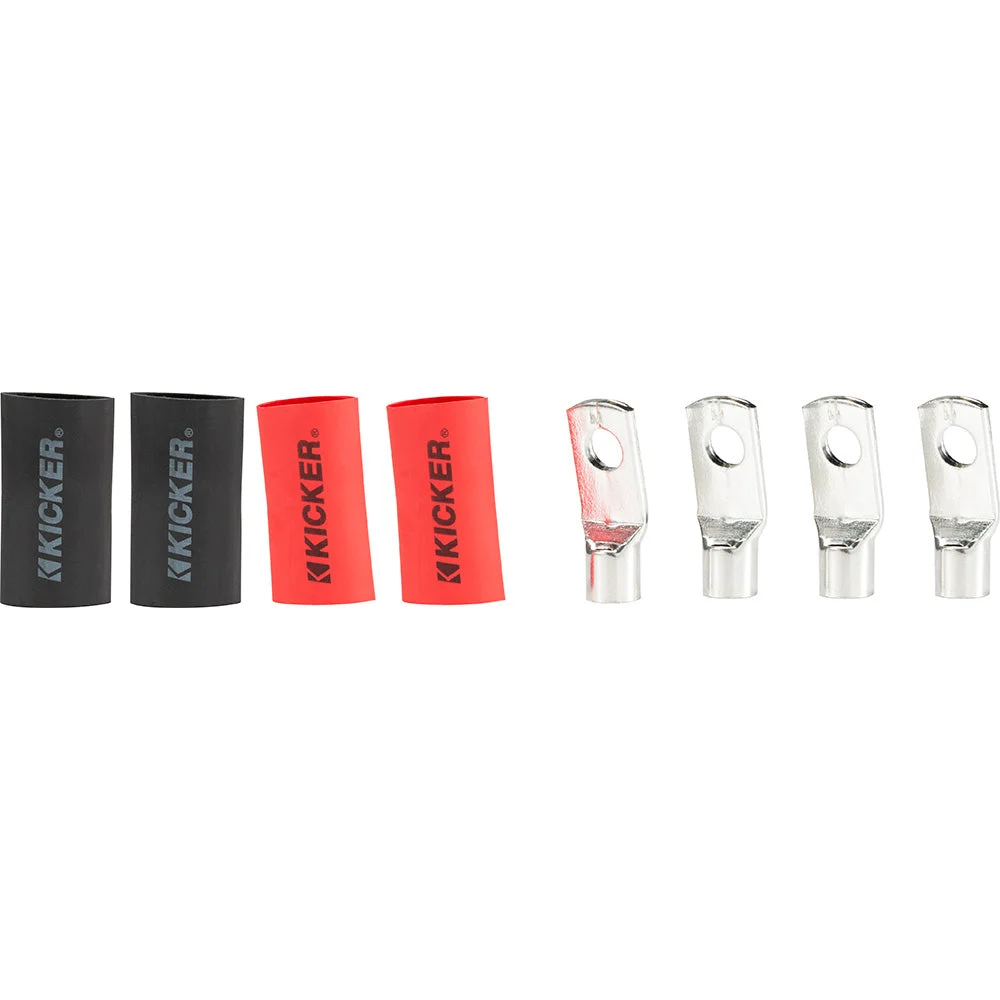 KICKER RT4 Nickel Plated 4AWG 5/16" Ring Terminal - 4-Pack