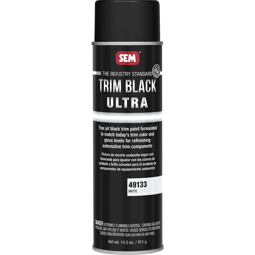 SEM Trim Black Ultra - 20oz Aerosol Can - Matte Finish
