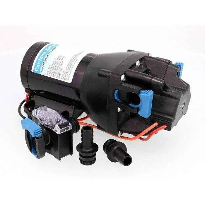 12V 3 GPM Par-Max HD3 Freshwater Pressure Pump | Jabsco Q301J-118S-3A