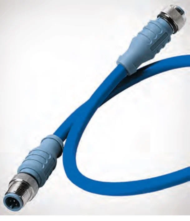MID DOUBLE-ENDED CORDSET 10M BLUE