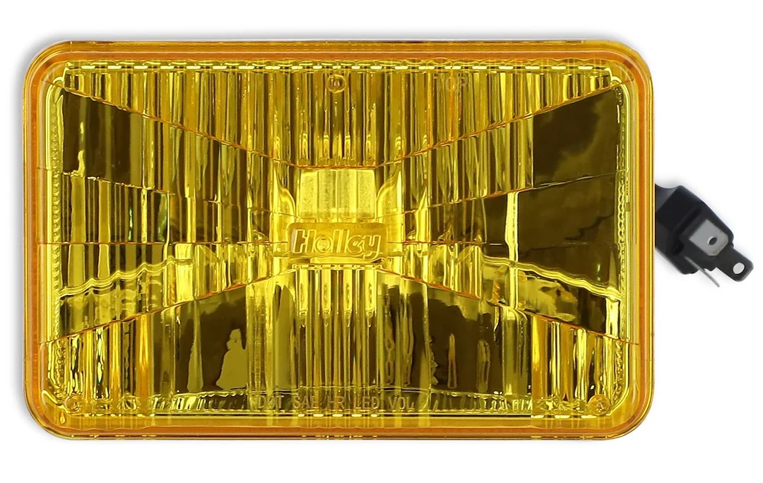 Holley Retrobright Yellow Sealed 4X6 Rect – Marine Boat Replacement Part