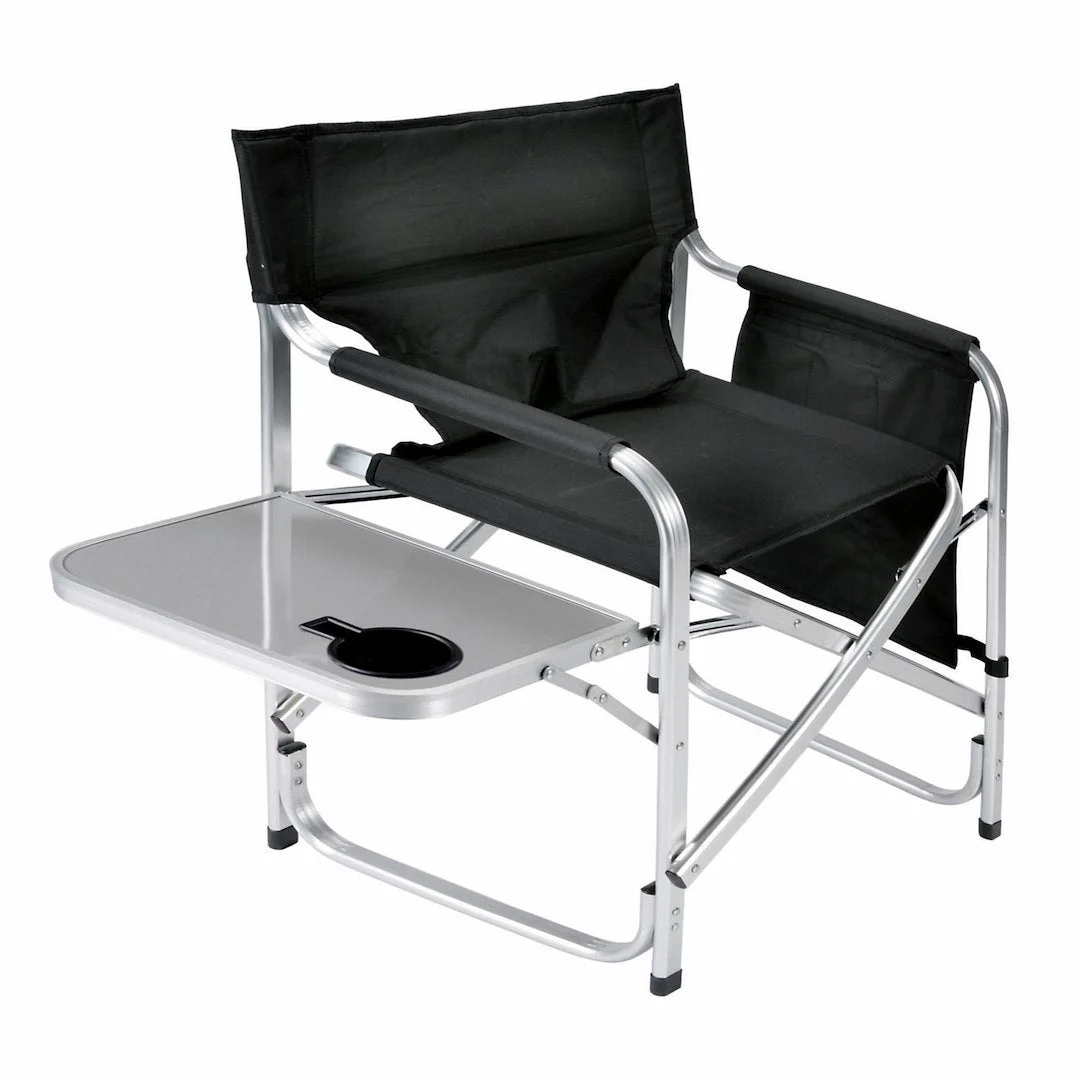DIR CHAIR BLACK W/TRAY/CH/BAG