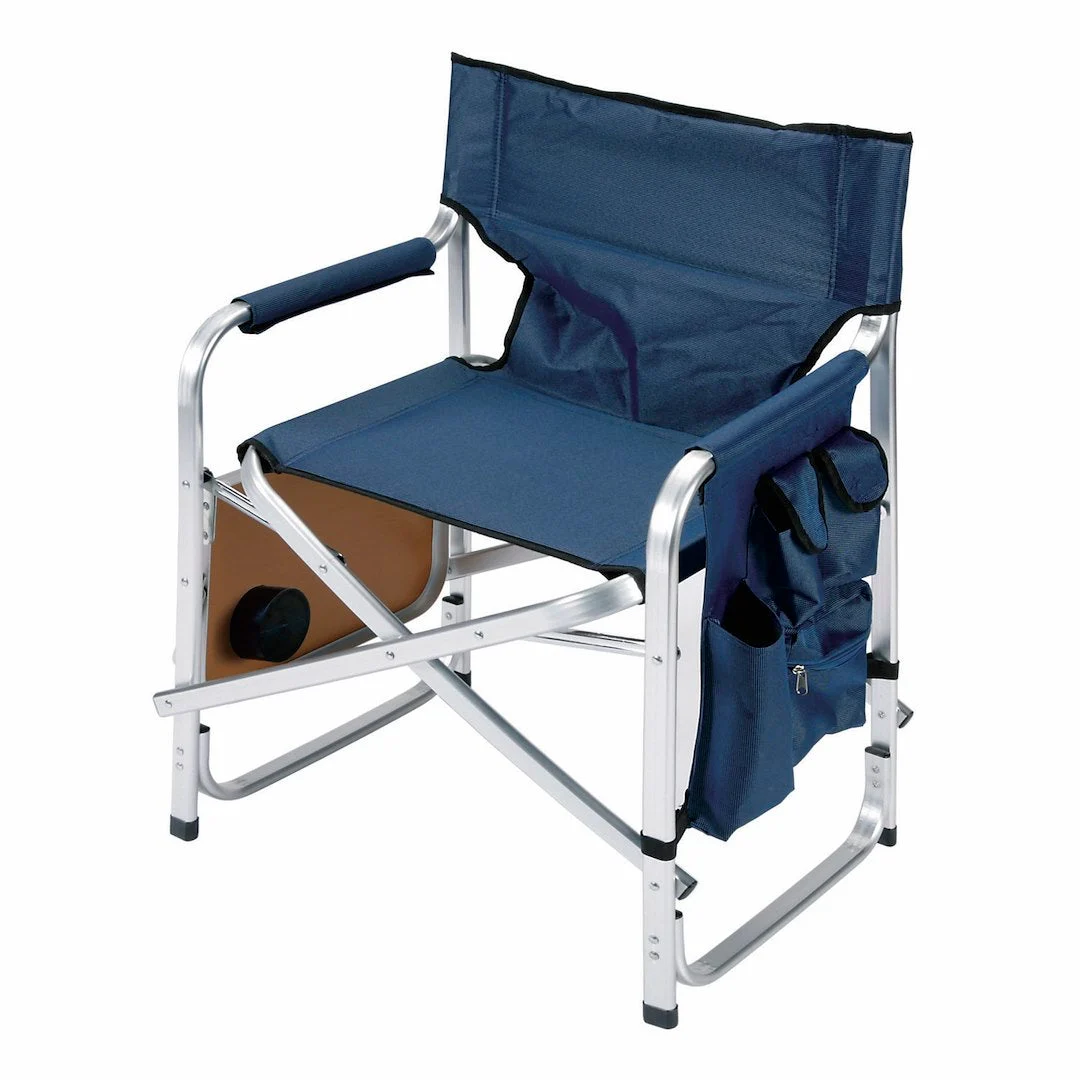 DIR CHAIR BLUE W/TRAY/CH/BAG