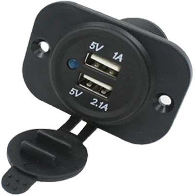 KJM Dual USB Charger, Panel Mount
