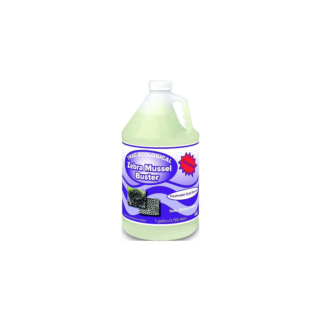- Trac Ecological 1525MG Zebra Mussel Buster, Concentrate, Gallon - 1525-MG