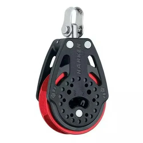 Harken 57mm Carbo Ratchet Block Swivel, Red Sheave