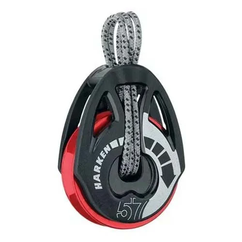 Harken 57mm T2 Soft-Attach Ratchamatic Block - Red Sheave