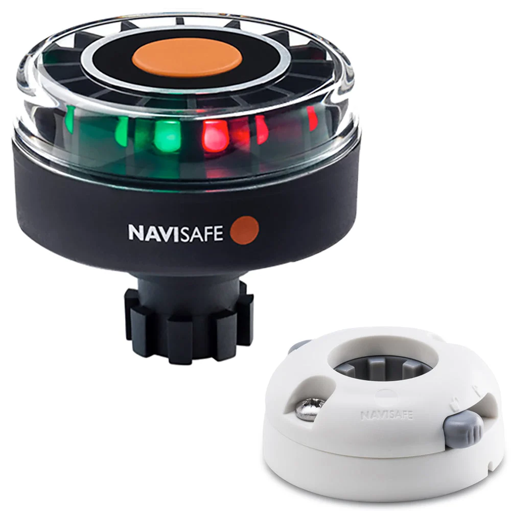 Navisafe Navilight Tricolor 2NM w/Navibolt Base & Horizontal Mount - White – Marine Boat Replacement Part