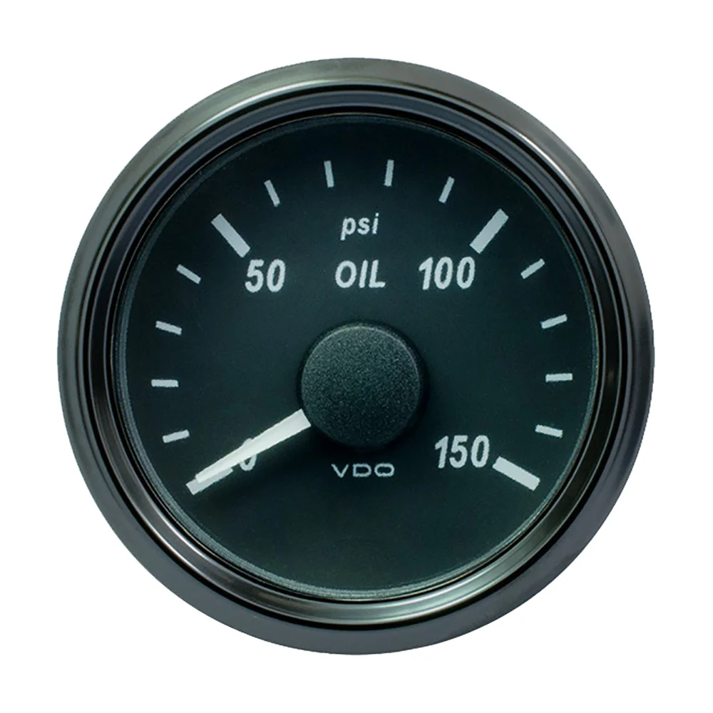 Vdo SingleViu 52mm (2-1/16") Oil Pressure Gauge - 150 PSI – Marine Electrical Replacement Part
