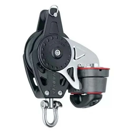 Harken 57mm Carbo Swivel Block w/Cam Cleat and Becket