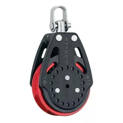 Harken 57mm Carbo Ratchamatic Block Swivel, Red Sheave