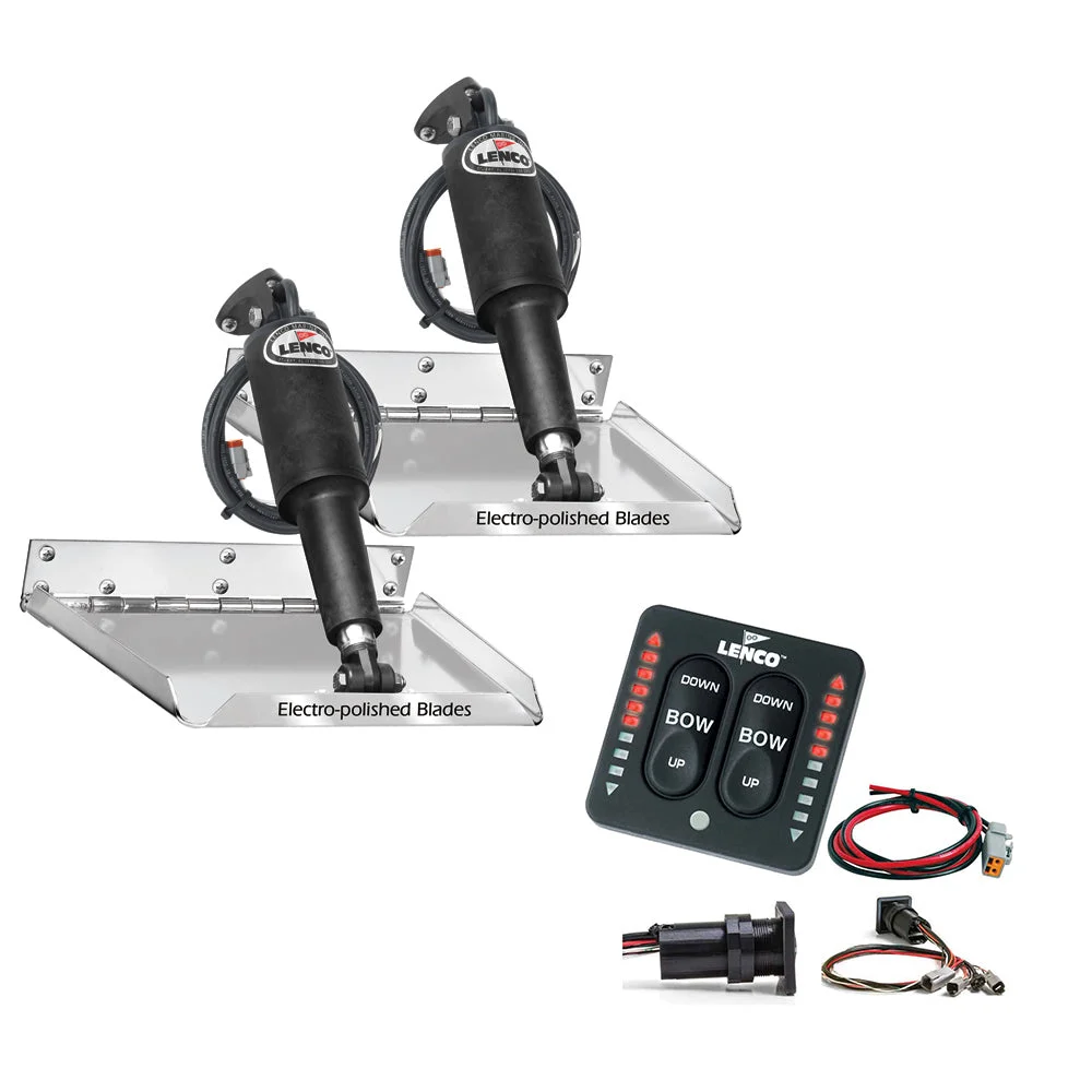 Lenco Marine 9" x 9" Standard Performance Trim Tab Kit w/LED Indicator Switch Kit 12V