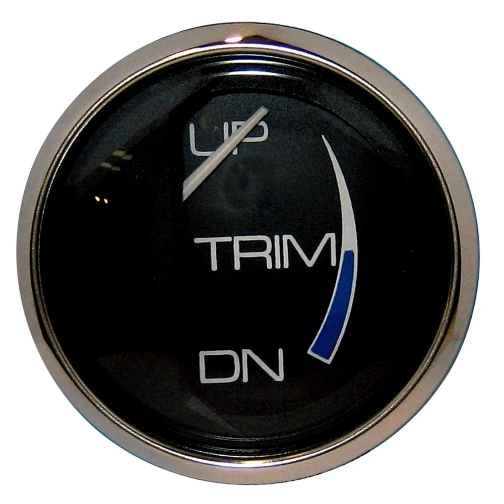 Faria Beede Instruments Sterndrive Faria Chesapeake Black 2" Trim Gauge (Mercury / Mariner / Mercruiser / Volvo DP / Yamaha '01 an