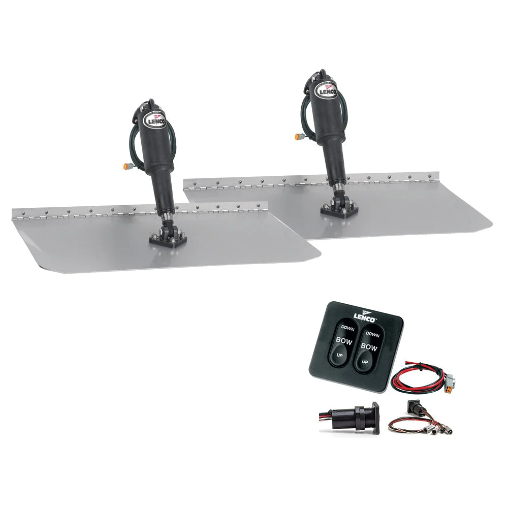 Lenco Marine 12" x 18" Standard Trim Tab Kit w/Standard Tactile Switch Kit 12V
