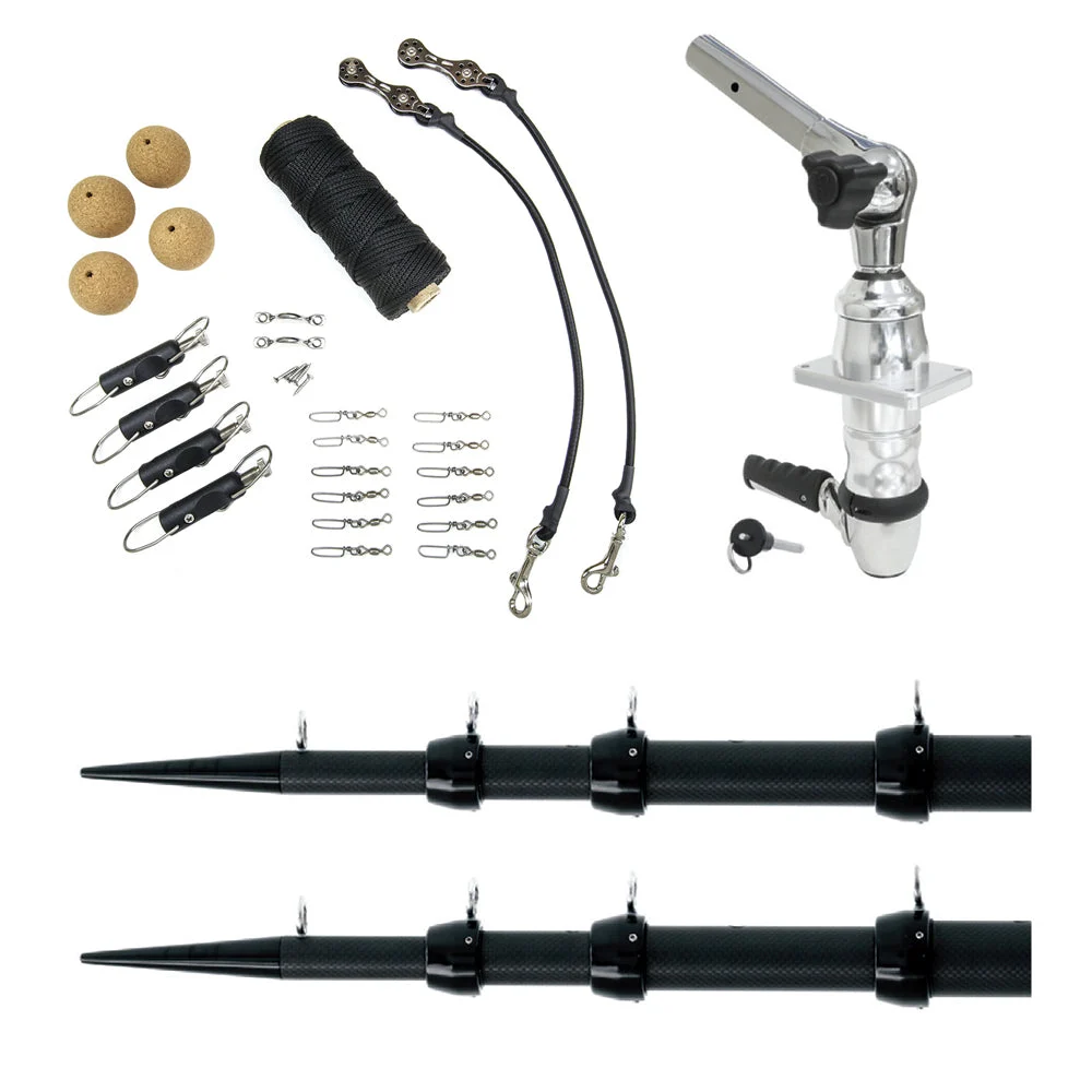 Tigress XD Top Mount System - 18' Carbon Fiber Black/Black Ultimate Rigging Kit – Marine Boat Replacement Part