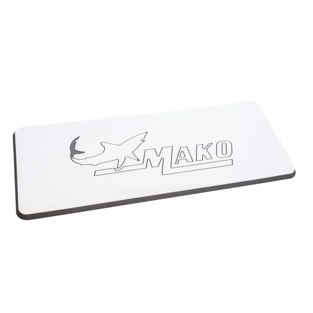 SeaDek Mako Logo Helm Pad - White/Storm Grey Embossed – Marine Boat Replacement Part