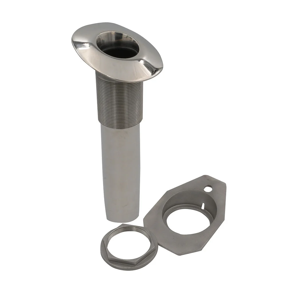 C.E. Smith Screwless Flush Mount Rod Holder - 15 Degree - Black Liner - No Logo – Marine Boat Replacement Part