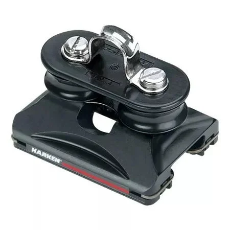 Harken 22mm Small Boat CB Car w/Fixed Sheaves & Eyestrap