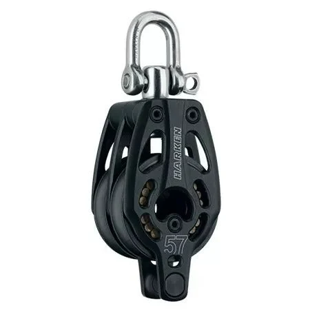 Harken 57mm Aluminum Double Block Swivel w/Becket