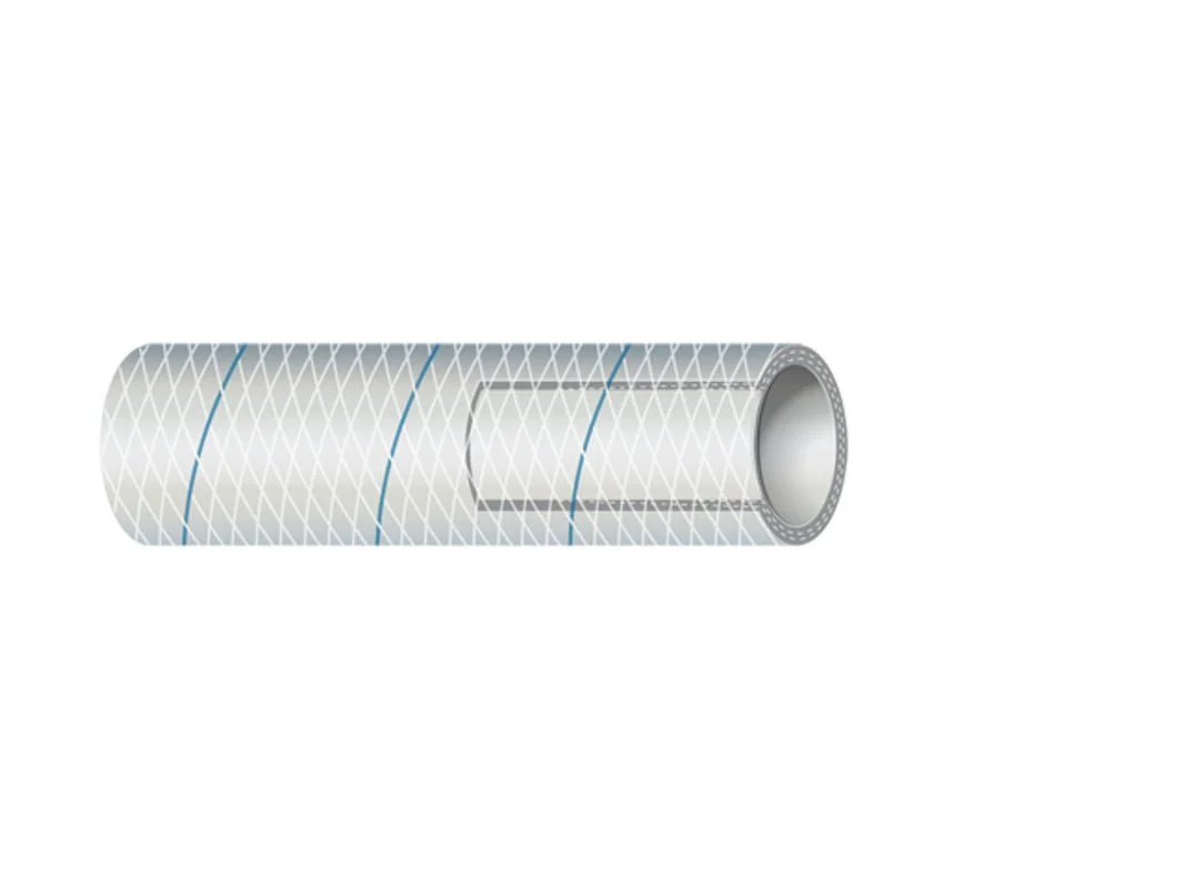 3/4' WHT. REINF PVC W/BLUE TRACER 5
