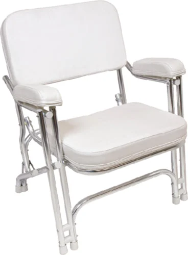 Seachoice 78501 Folding Deck Chair - White