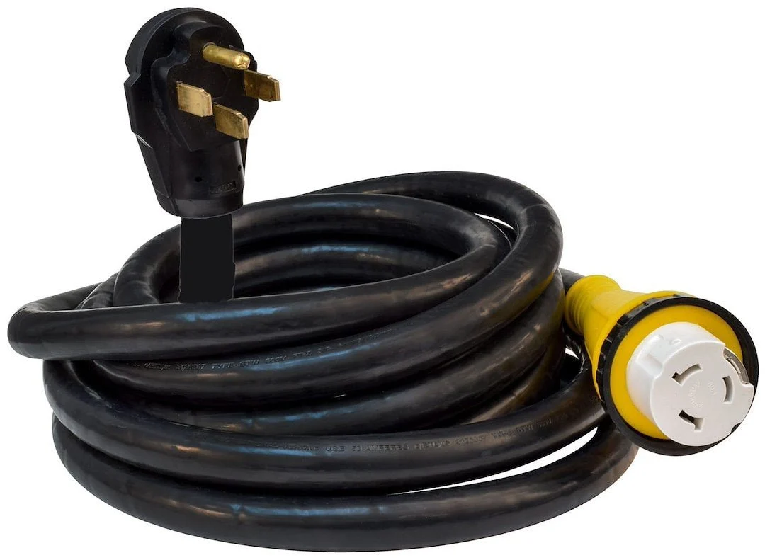 50A 25' Detach Cord Black Bulk – Marine Boat Replacement Part
