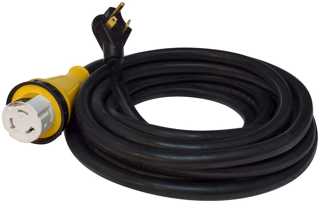 50A Detach Power Cord 36Ft Blk – Marine Boat Replacement Part
