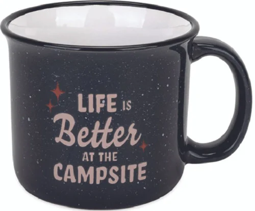 Camco RV - Mug Gray/blue Campsite 14oz - 53473