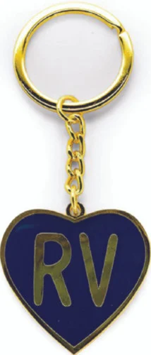 Camco RV - Keychain Navy Rv Heart Enamel - 53288