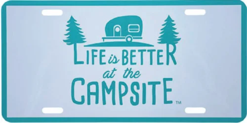 Camco RV - License Plate Teal Logo Design - 53251