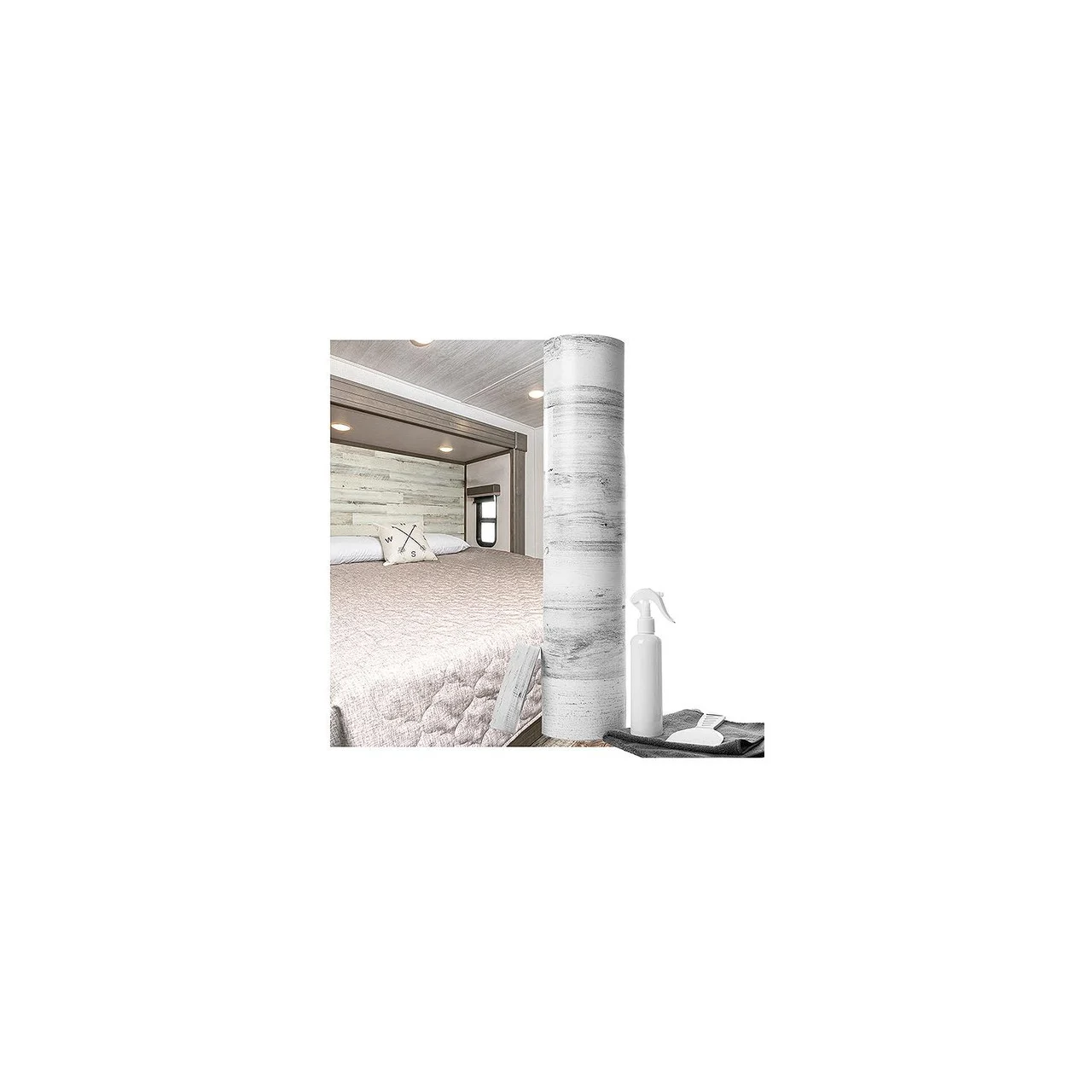 Genesis - Genesis REVIVE Wall Covering Kit, Whitewash Planked Wood, 2' x 50' - 467328