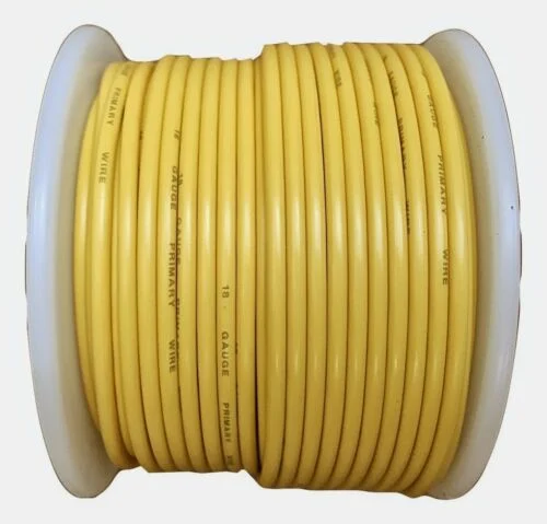 8 GA BATTERY CABLE YELLOW Per Foot