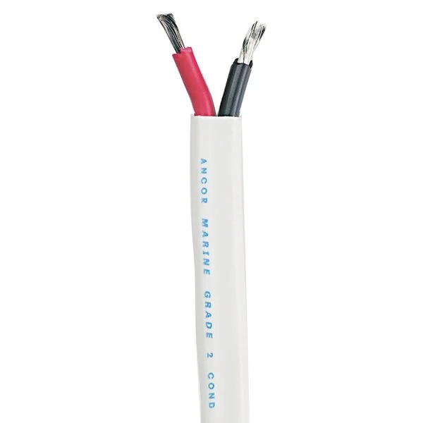 Ancor Duplex Cable 10/2 AWG (Black/Red) White Flat - Per Foot