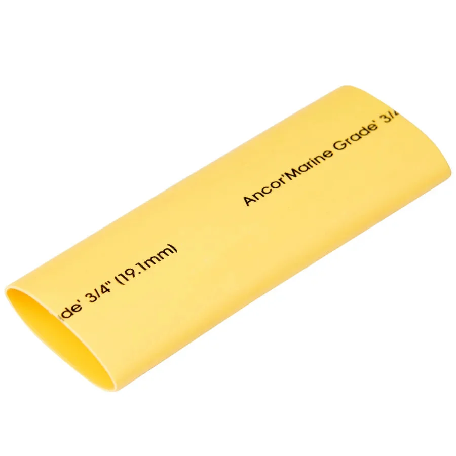 Ancor Heat Shrink Tubing (ALT) Yellow 3/4" x 6" - 4 Pack