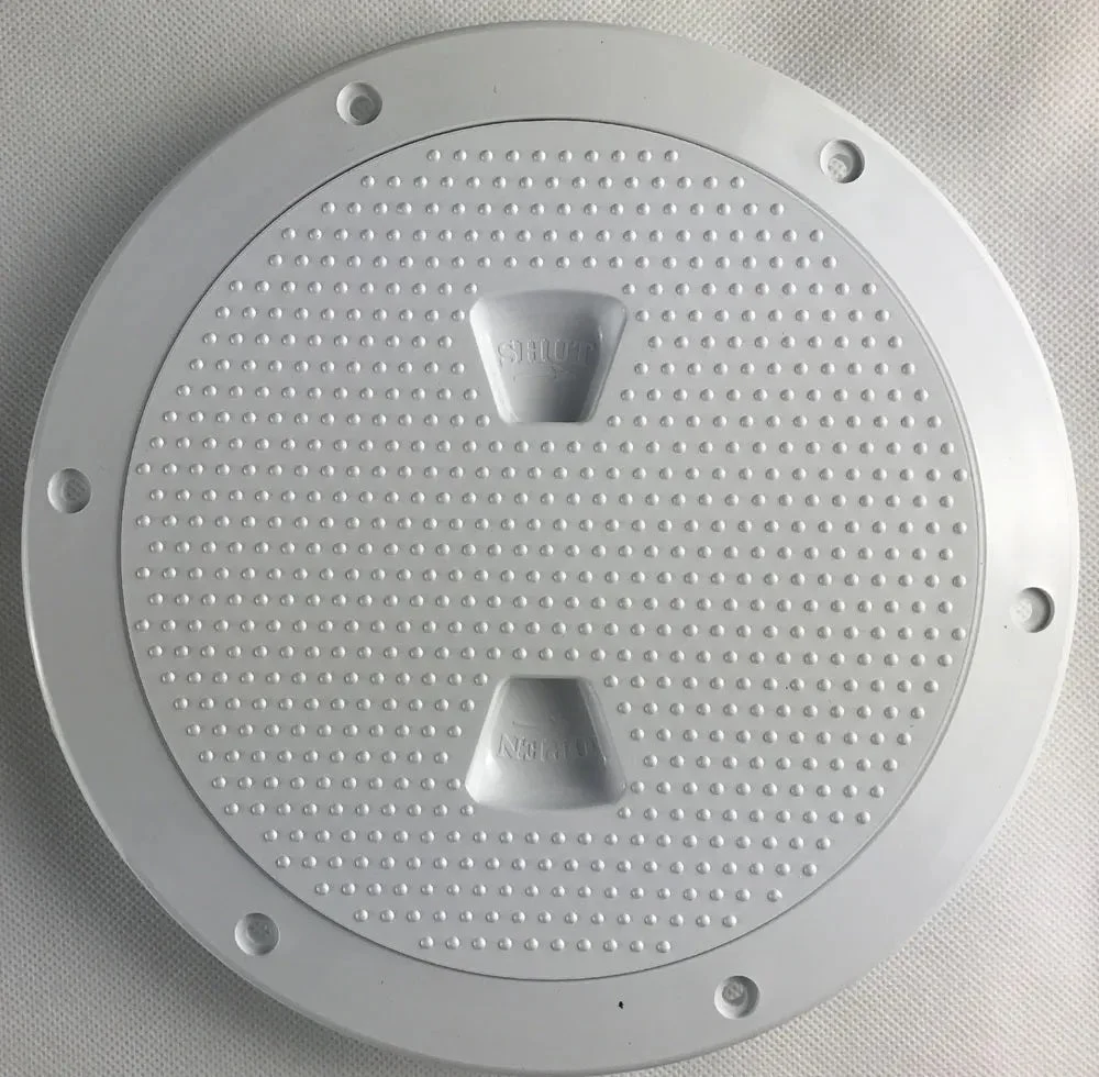 Beckson Deckplate 6 in. Screw In Dimpled White
