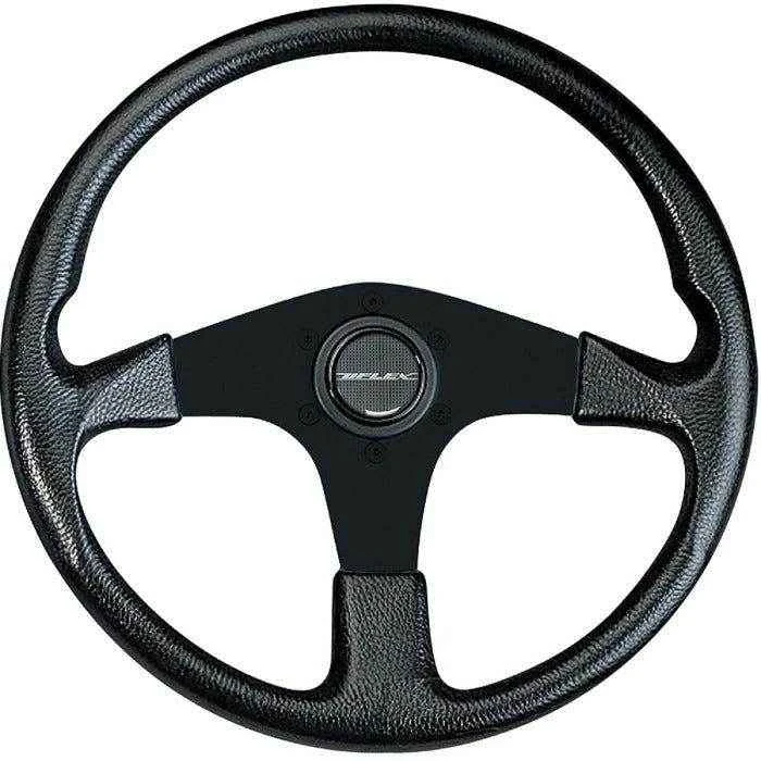 Black Corse Boat Steering Wheel - 13.8 inch | Uflex USA CORSE-B/B
