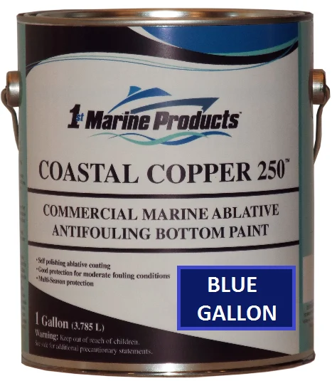 Coastal Copper 250 Ablative Antifouling Bottom Paint BLUE GALLON
