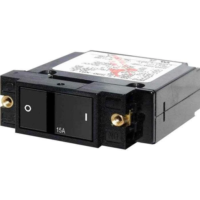 Circuit Breaker A-Series Flat Rocker - Single Pole 15A | Blue Sea 7403