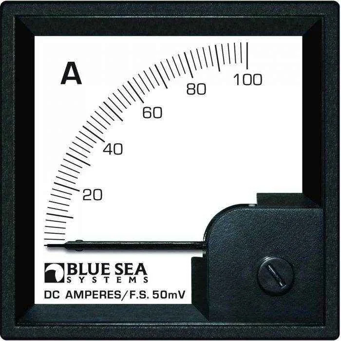 DC Analog Din Meter-Ammeter 0-100A | Blue Sea 1054