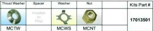 Fixed Hub Prop Hardware Kit - Mercury, Type C | Solas 17013501