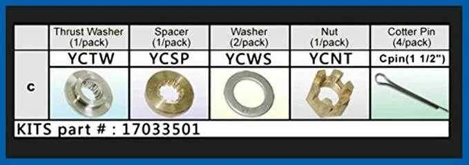Fixed Hub Prop Hardware Kit - Yamaha, Type C | Solas 17033501