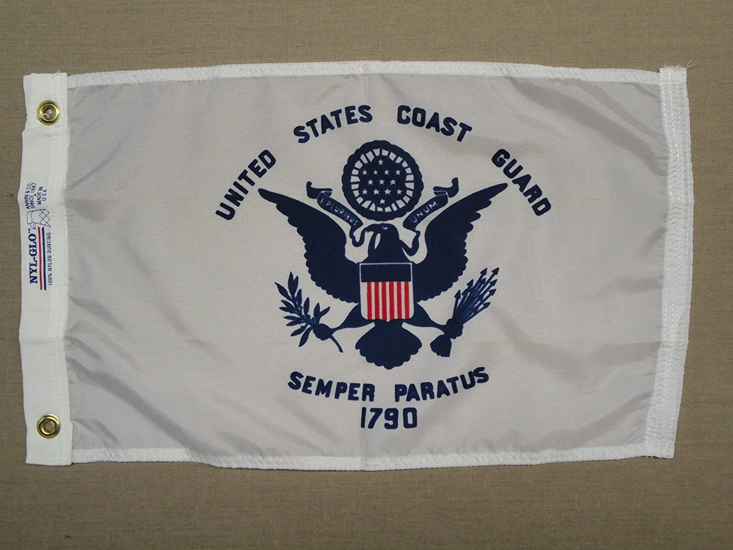 US Coast Guard 12"X18" Nylon Glow Flag