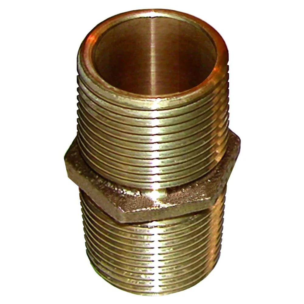 1/2 NPT HEX NIPPLE BRONZE