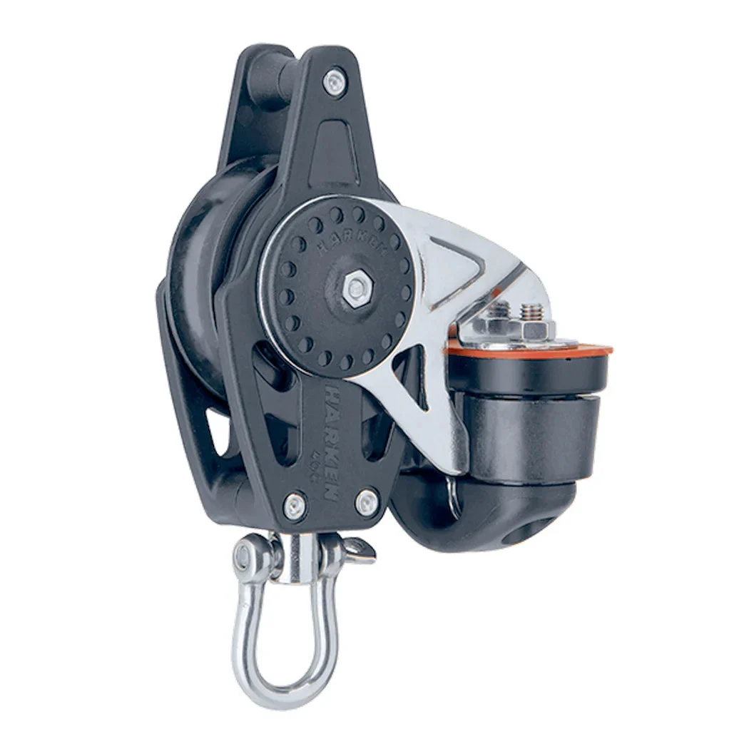 Harken Swivel Carbo Block w/Cam Cleat, Becket - 40mm