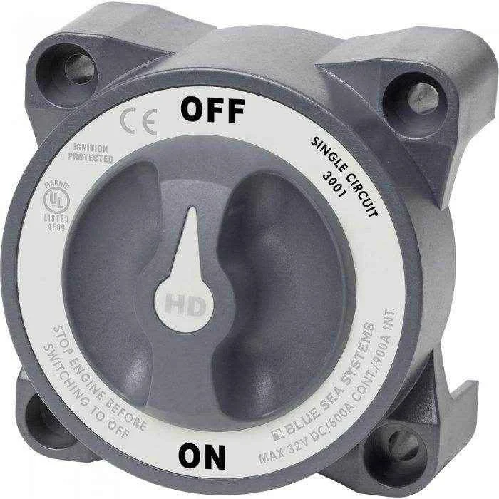 HD-Series Single Circuit On-Off Battery Switch | Blue Sea 3001
